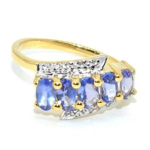 Tanzanite White Topaz Ring
